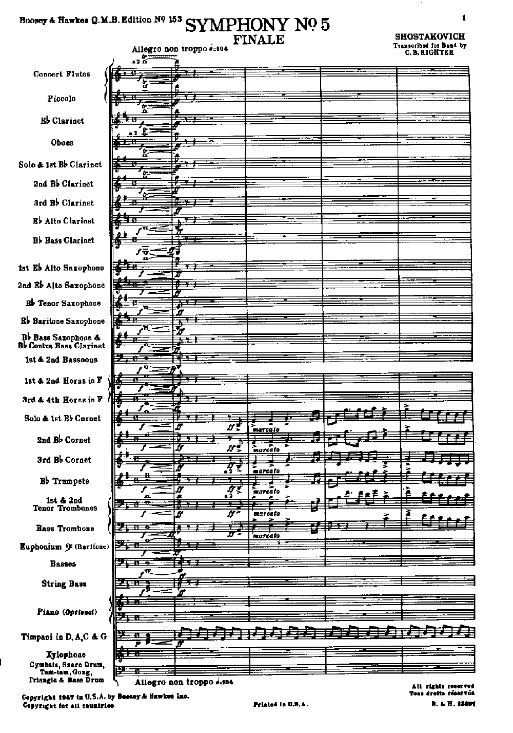 Shostakovich symphony 5 score pdf